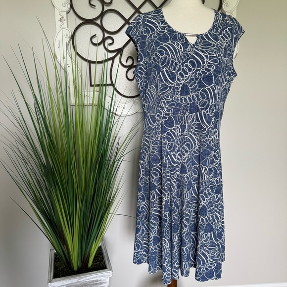 Bali Dresses & Skirts - NWT BALI Size 16 Blue Fit & Flare Dress